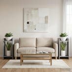 vidaXL Plantenstand met plank 2 pcs Grijze Sonoma 30 x 30 x, Verzenden
