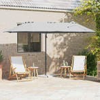 vidaXL Parasol Zand 372 x 198 x 243 cm Polyester en, Verzenden