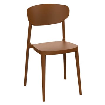 Stoel | LUGANO | Kunststof | Brown | In-/Outdoor |, Verzenden