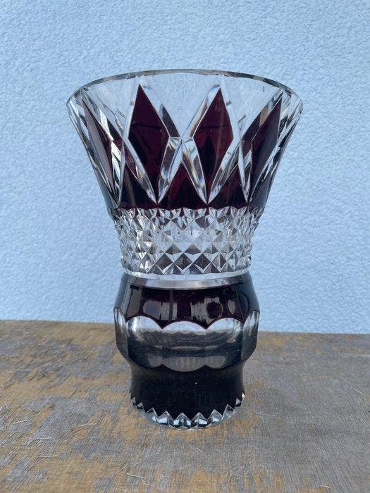 Val Saint Lambert - Vaas - Glas, Antiquités & Art, Antiquités | Verre & Cristal
