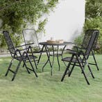 vidaXL 5-delige Tuinset metaalgaas antracietkleurig, Verzenden, Nieuw, Tuinset