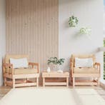 vidaXL Tuinstoelen 2 st met kussens massief grenenhout, Verzenden, Nieuw
