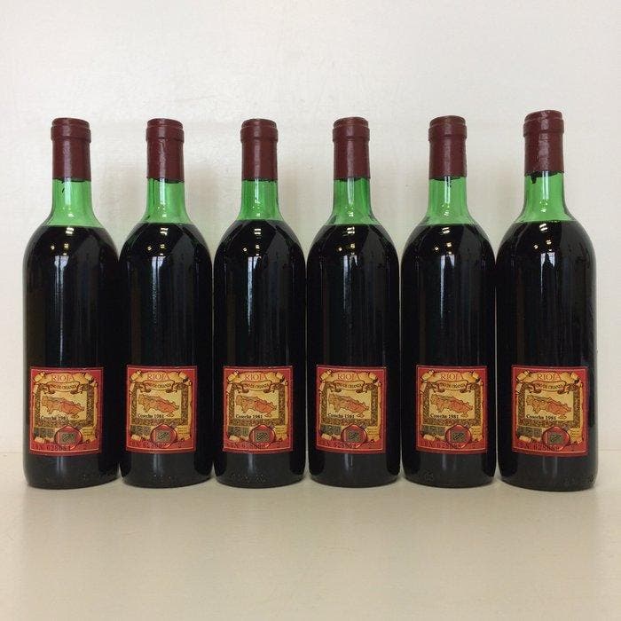 1981 Martinez Lacuesta - Rioja Crianza - 6 Flessen (0.75, Verzamelen, Wijnen
