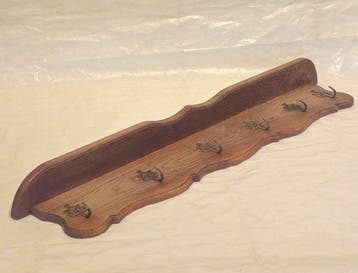 Kapstok - Hout, Messing