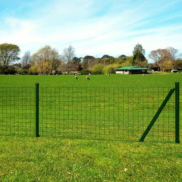 vidaXL Eurohek 10x0,8 m staal groen, Verzenden, Nieuw