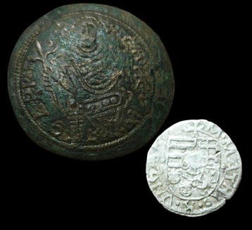. Europa, middeleeuws Béla III Cup Coin & Matthias Corvinus