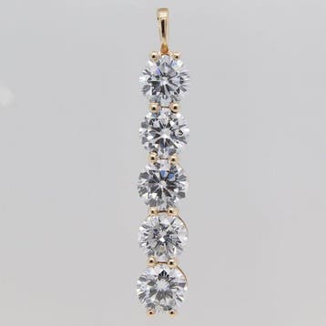 Zonder minimumprijs - Hanger - 14 karaat Geel goud - 2.17ct.