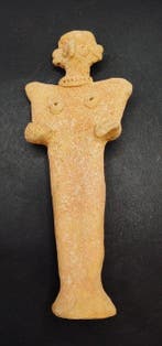 Bronstijd Terracotta godinstandbeeld - 145 mm