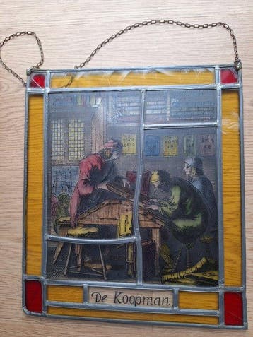 Glas-in-loodraam - 1920-1930, Antiek en Kunst