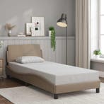 vidaXL Bedframe Dover kunstleer cappucinnokleurig 80x200, Verzenden, Nieuw