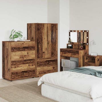 vidaXL Opbergkasten 80 x 48 x 105 cm Bewerkt hout Oud Hout, Verzenden