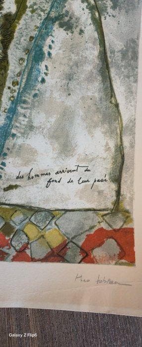 Théo Tobiasse (1927-2012) - Des hommes arrivent au fond de