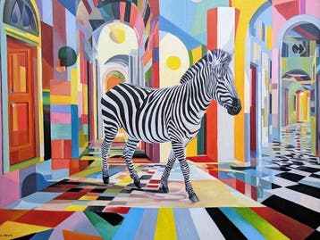 Wilhem von Kalisz - The Panoptic Gaze (Framed, 100% hand, Antiek en Kunst