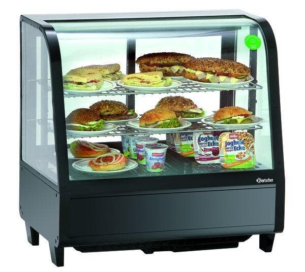 Koelvitrine | 100L | Zwart | +2°C/+12°C | 3 Schappen |, Articles professionnels, Horeca | Équipement de cuisine, Envoi