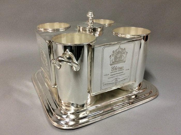 Wijnkoeler - Koelbox voor 4 flessen met een vakje voor, Verzamelen, Wijnen