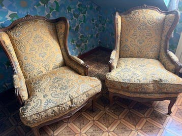 Fauteuil - hard hout - Armstoel La Bergère, Antiek en Kunst
