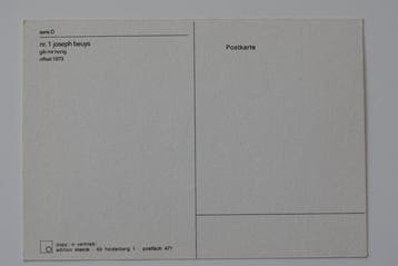 Joseph Beuys (1921-1986) - Karte: Gib mir Honig, 1973,