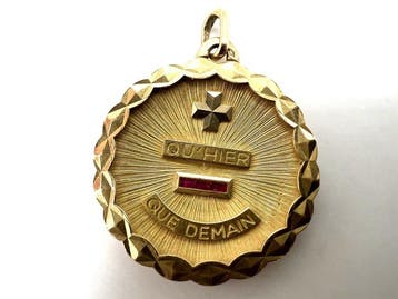 Zonder minimumprijs - A. Augis - Hanger - 18 karaat Witgoud,