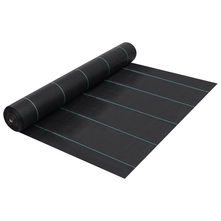 vidaXL Worteldoek 2x25 m PP zwart, Tuin en Terras, Overige Tuin en Terras, Nieuw, Verzenden