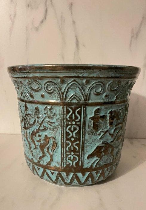 steuler keramik - george steuler - Bloempot - Keramiek - Pot, Antiek en Kunst, Curiosa en Brocante