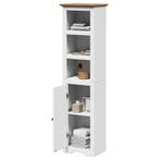 vidaXL Badkamerkast BODO 44x30x160 cm wit en bruin, Huis en Inrichting, Verzenden, Nieuw