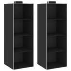 vidaXL Kledingorganisers hangend 2 st met 4 schappen stof, Verzenden