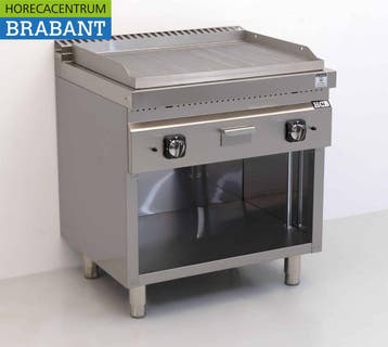 HCB RVS Bakplaat Geribbeld 13 kW 80 cm GAS Horeca, Zakelijke goederen, Ophalen of Verzenden, Nieuw in verpakking