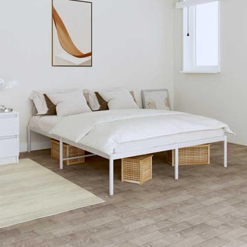 vidaXL Bedframe metaal wit 140x200 cm, Verzenden, Nieuw