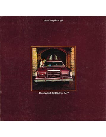 1979 FORD THUNDERBIRD HERITAGE BROCHURE ENGELS (USA)