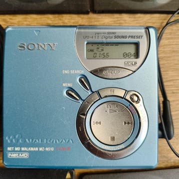 Sony - MZ-N510 Draagbare minidisc speler-recorder, Nieuw