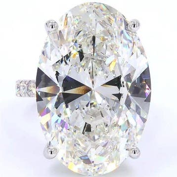 Ring - 18 karaat Witgoud - 31.08ct. tw. Diamant (Lab-grown), Nieuw