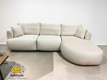 Bobochic Paris hoekzetel beige in fluweel – overstock, Verzenden
