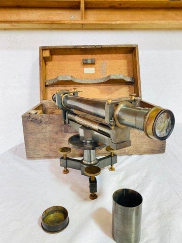 Theodoliet - Optique Santi , ancien instrument scientifique