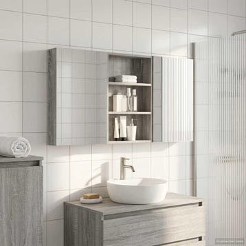 vidaXL Badkamerkast set 3 st 120 x 10,5 x 60,5 cm Bewerkt, Verzenden, Nieuw