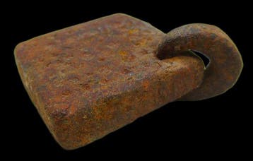 Époque Viking amulette tri-squelette en fer - 6 cm (Sans