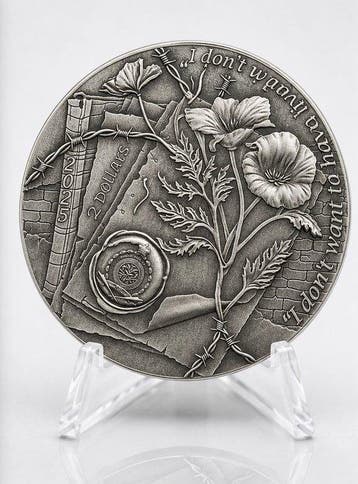 Niue. 5 Dollars 2025 – Anne Frank – 1 oz Silver coin – Ag