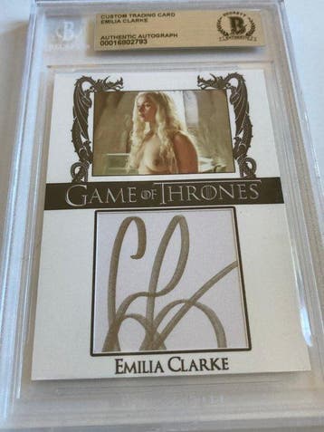 Game of Thrones - Emilia Clarke - Signed Trading Card -, Nieuw