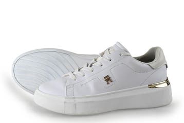 Tommy Hilfiger Sneakers in maat 38 Wit, Verzenden, Wit, Sneakers, Gedragen