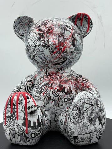 Naor - sculptuur, Teddy pop art - 35 cm - Hars - 2026