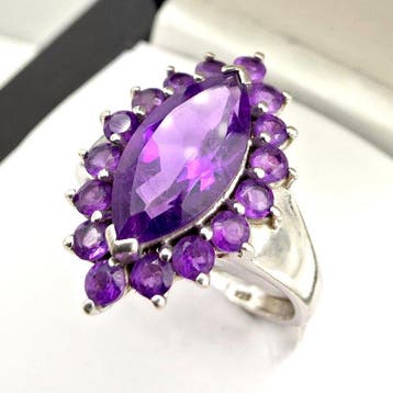 Zonder minimumprijs - Harry Ivens - Ring Zilver - amethist, Nieuw