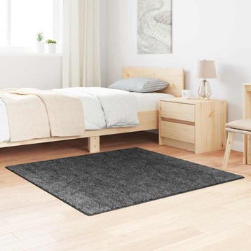 vidaXL Antislip Shaggy Tapijt Donkergrijs 120 x 120 cm PP, Verzenden, Nieuw