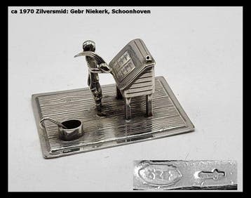 Figurine miniature - 2 prachtige zilveren miniaturen Man
