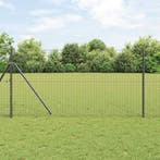 vidaXL Hekpaal. 7 pcs Grijs Staal, Verzenden, Nieuw