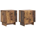 vidaXL Nachtkastje 2 pcs Oud hout 43 x 34,5 x 47,5 cm, Verzenden, Nieuw