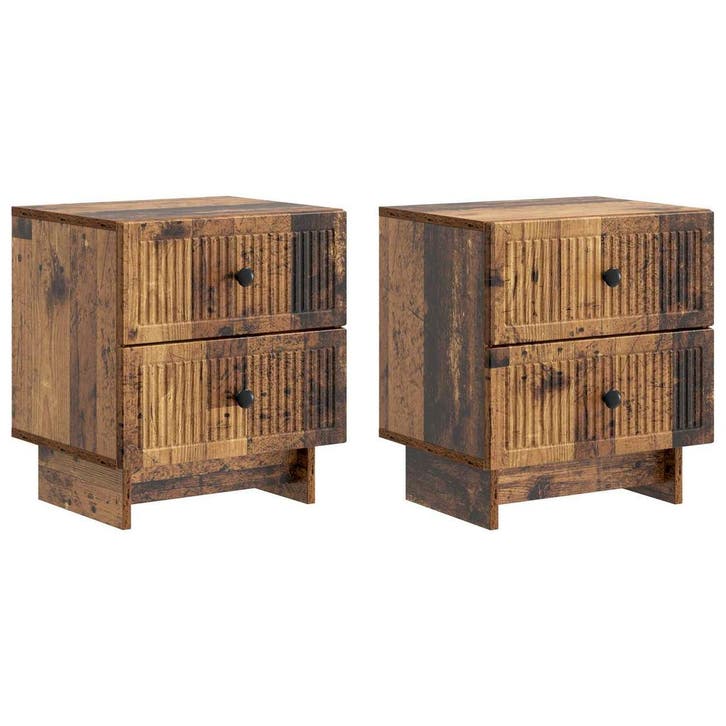vidaXL Nachtkastje 2 pcs Oud hout 43 x 34,5 x 47,5 cm, Maison & Meubles, Chambre à coucher | Tables de chevet, Envoi