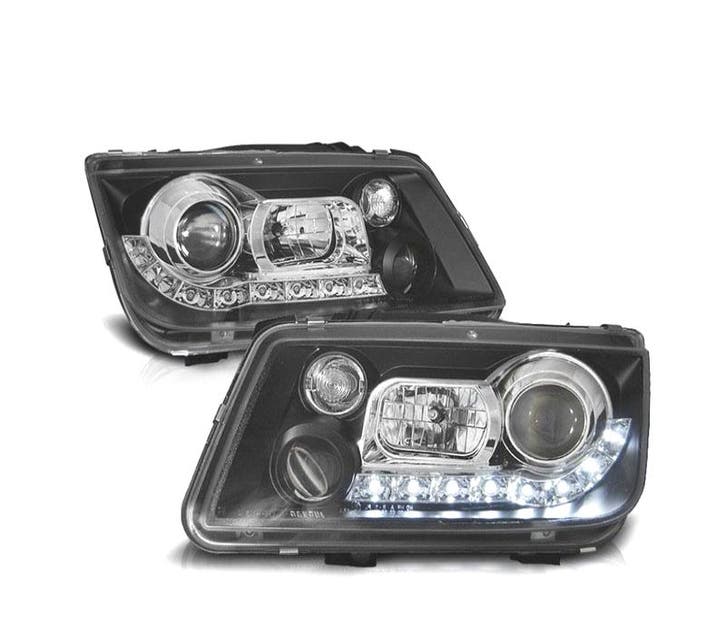 Phares Pour Volkswagen Vw Bora 98-05 Feux Diurnes Led Fond N, Autos : Pièces & Accessoires, Éclairage, Envoi