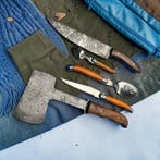 Set of 5 Hand-Forged with Old & Twisted Steel, Japanese