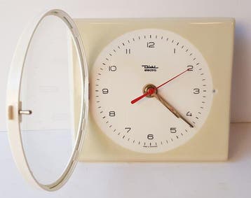 Wandklok - Modern Keramiek, Glas - 1960-1970 - New Old Stock