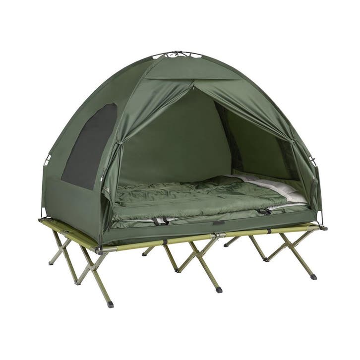 2dekans | SoBuy – Campingbed Met Tent 2 Personen – 193 x 145, Caravanes & Camping, Tentes, Enlèvement ou Envoi