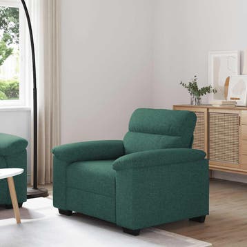 vidaXL Sofastoel Donkergroen 100x81x84 cm Stof, Huis en Inrichting, Zetels | Zetels, Verzenden, Nieuw